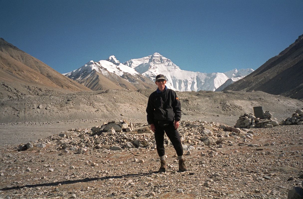 25 Jerome Ryan At Everest North Base Camp With Everest North Face Behind